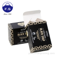 Impressão de papel personalizado Caixa de sabão preto de estilo simples